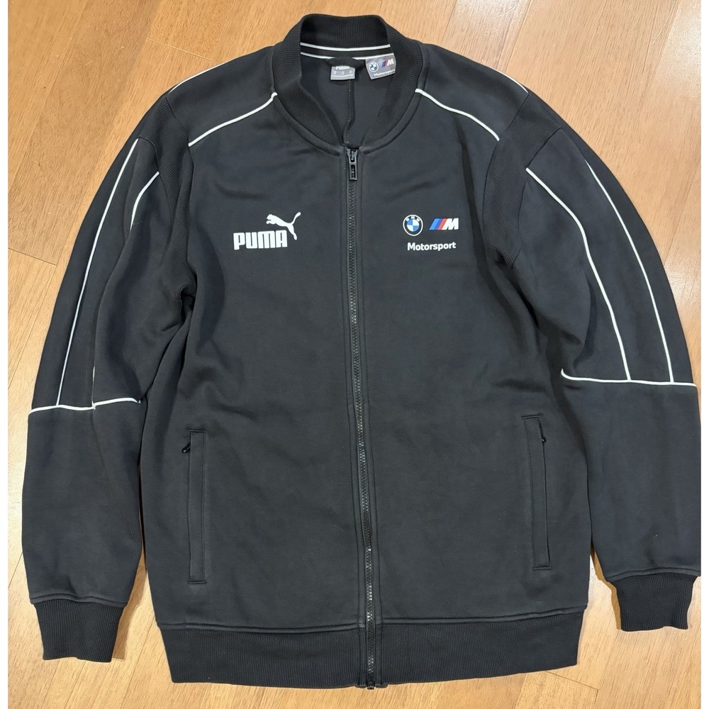 Puma BMW Motorsport Jacket Mens Medium Black M3 Mid Weight Full Zip MT7 Rare